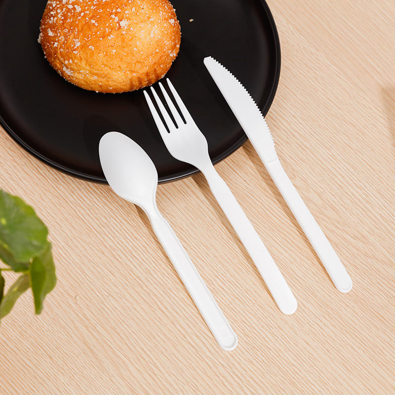 一次性可降解餐具 一次性玉米淀粉可降解 pla刀叉勺 玉米淀粉餐具