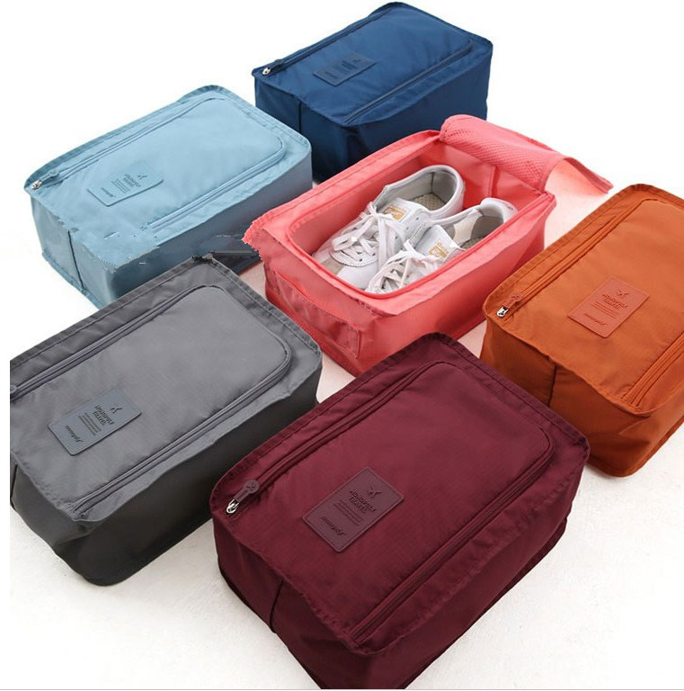Korean Style Travel Waterproof Multifunctional Storage Shoe Box Portable Shoes Buggy Bag Foldable Small Shoe Bag