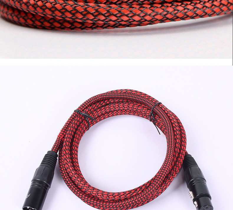 艾声ais-c1发烧级经典蛇皮无损双卡农线 平衡卡农公对母话筒线