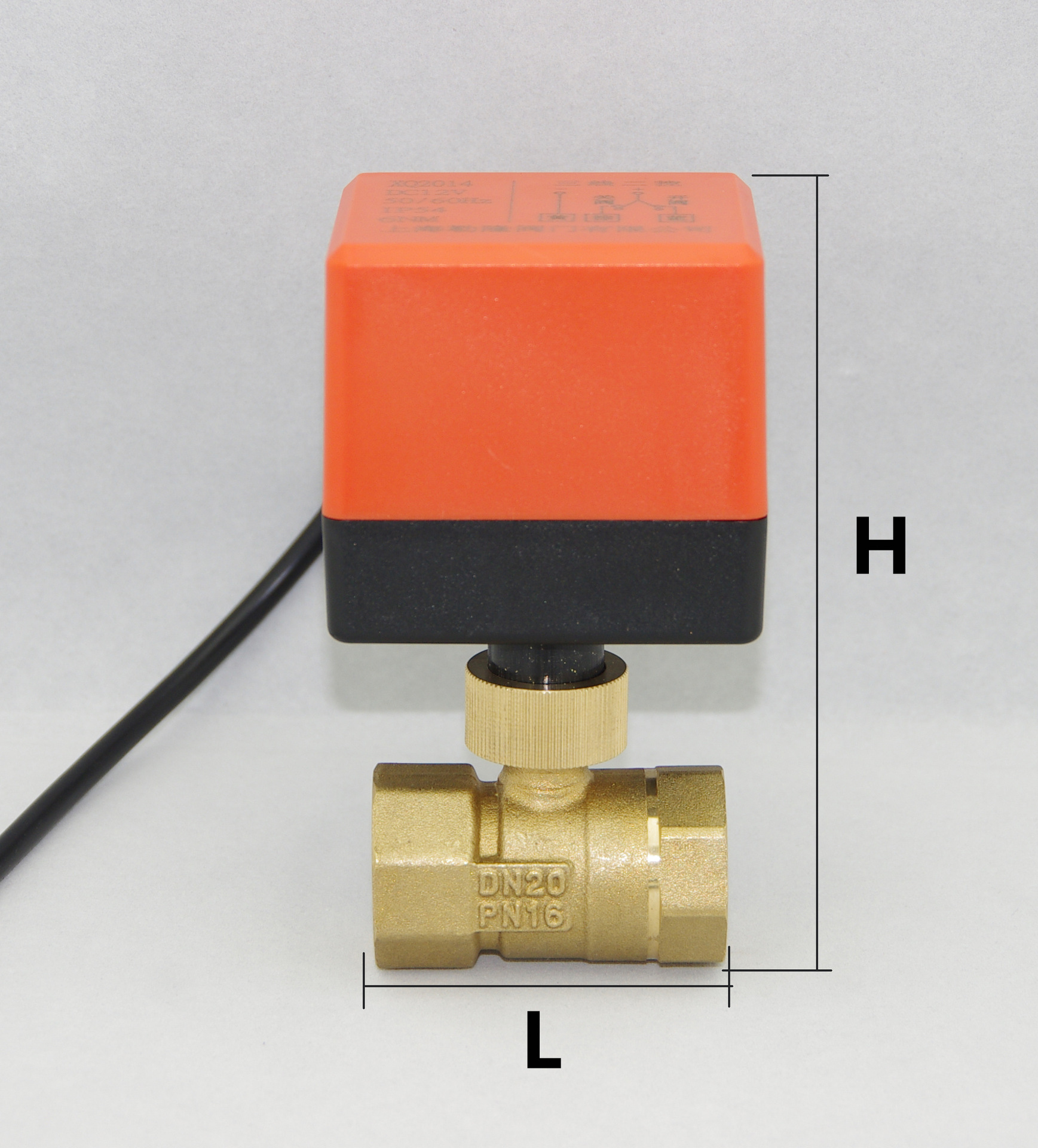 电动三通阀三线一控二控空调太阳能电动球阀12v24v220v4分6分