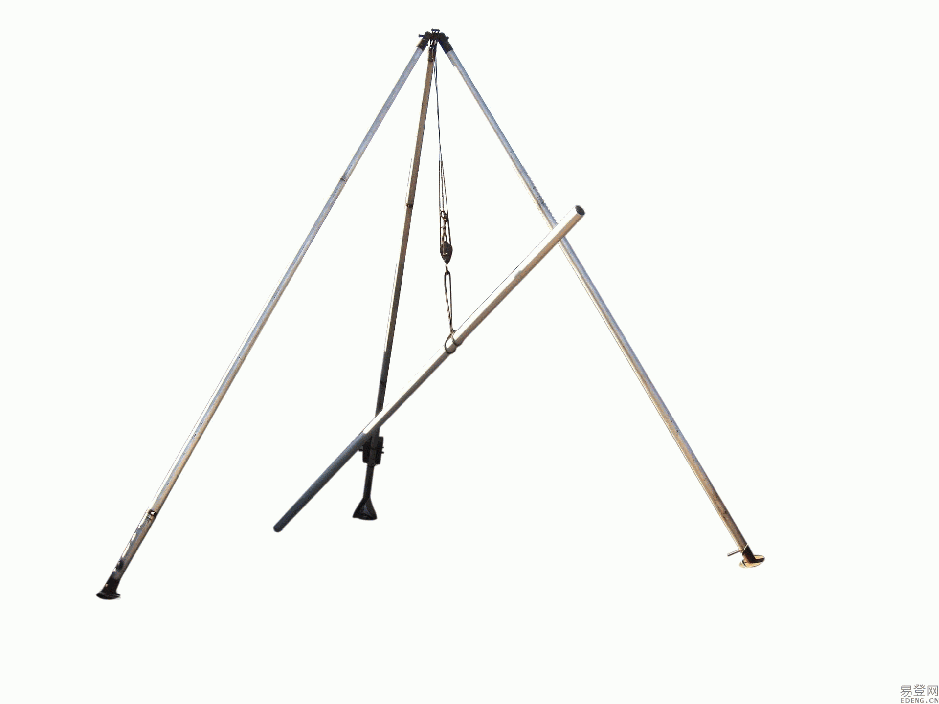 带人力绞磨铝合金管式人字抱杆