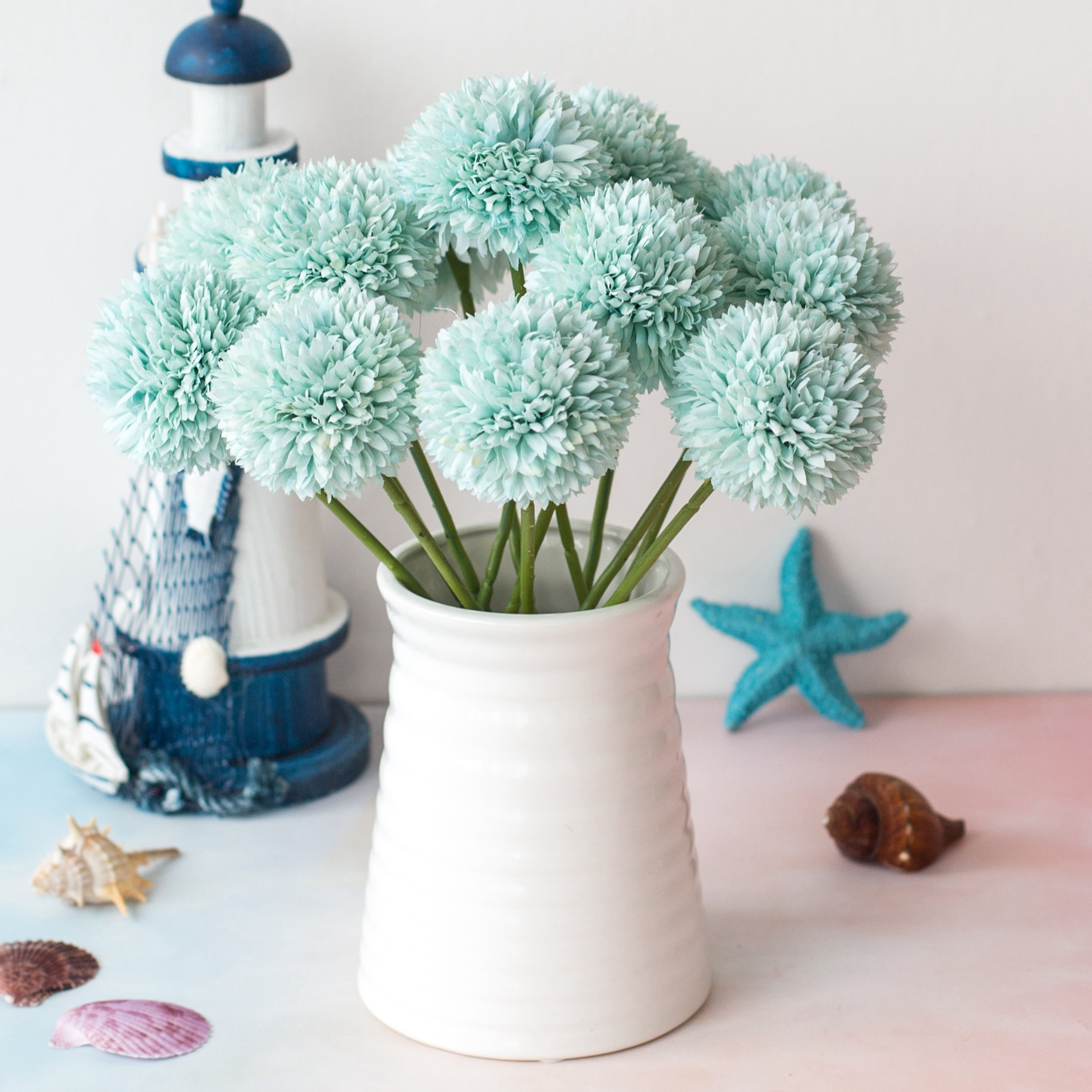 单枝梦幻乒乓球 仿真花假花家居婚庆摄影装饰