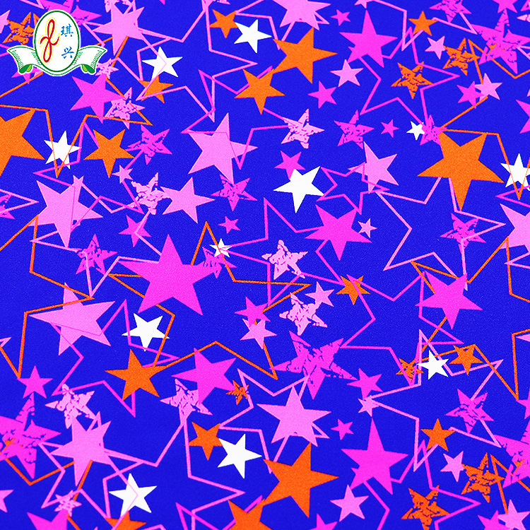 厂供经编尼龙印花布 高弹拉架布料 锦纶印花泳衣布五角星