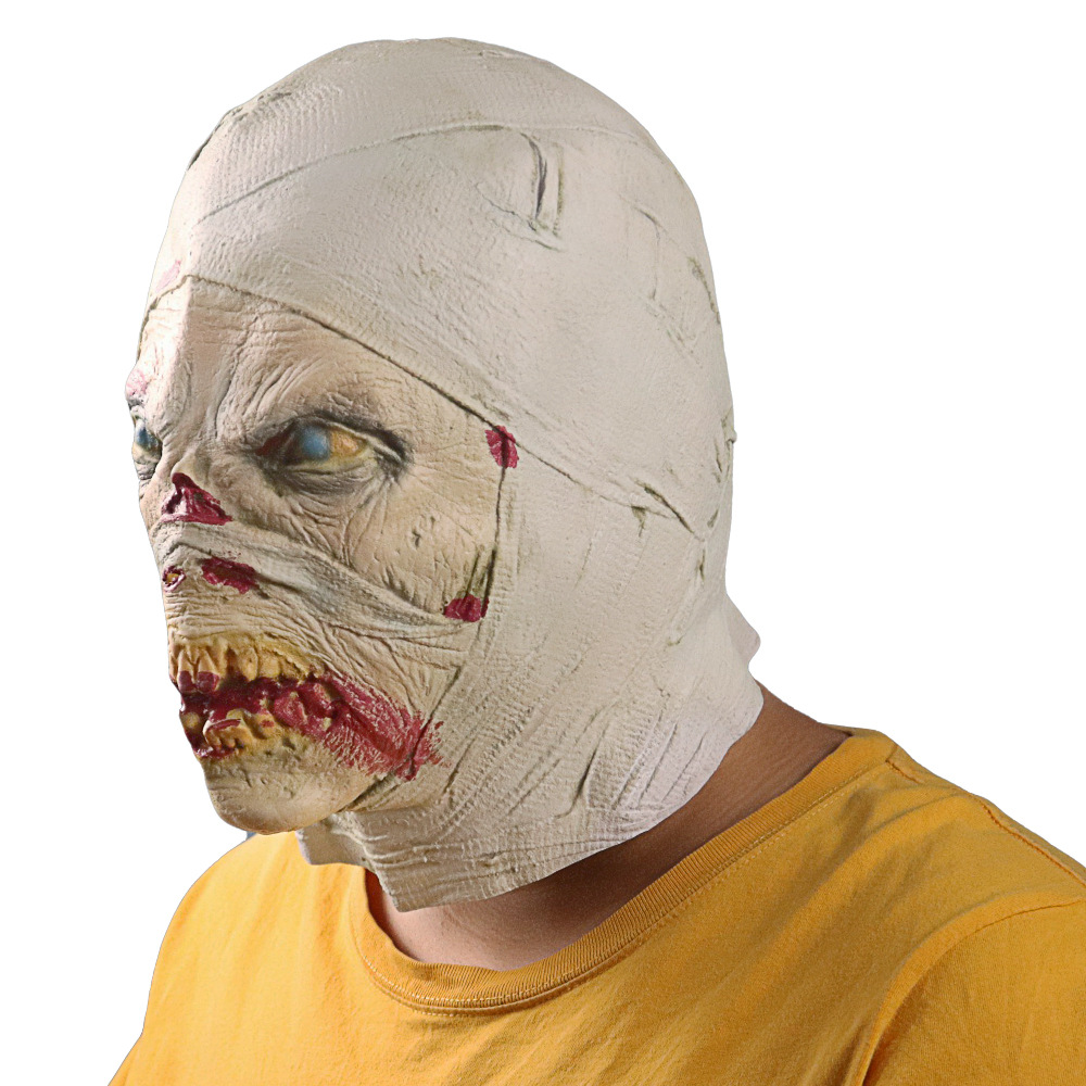 万圣节恐怖生化危机面具头套木乃伊面具恐怖异形鬼僵尸乳胶头套