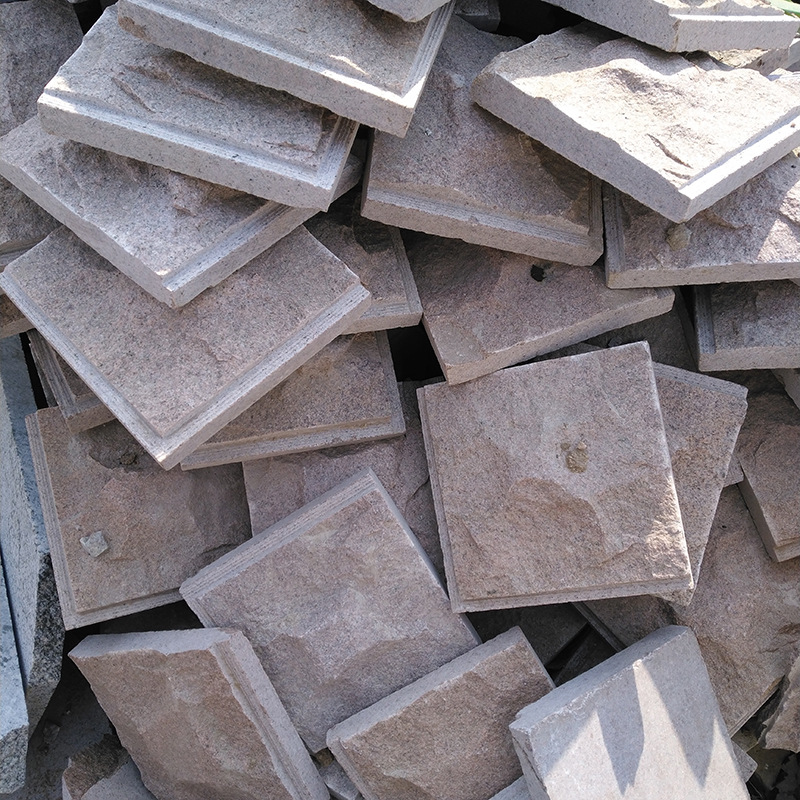 厂家直销 蘑菇石 天然板岩蘑菇石 河北粉白蘑菇石 多规格可定制