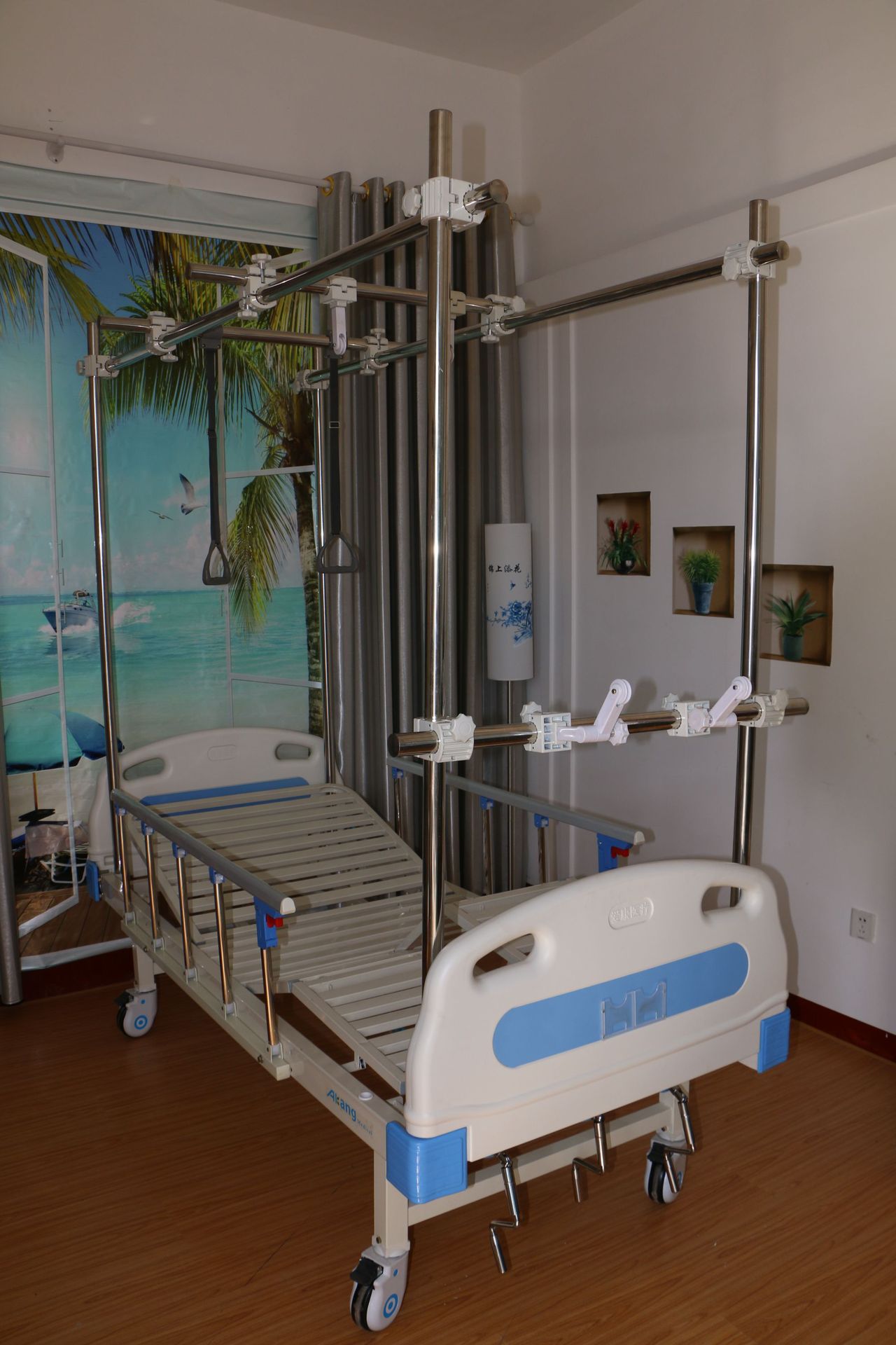 医用双摇骨科手术牵引床 不锈钢铝合金四摇分腿可倾康复医用病床