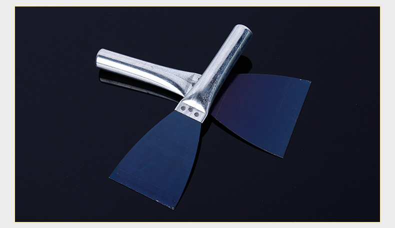 厂家直销加厚油灰刀三角刮刀防滑铁柄清洁铲刀腻子刀抹泥刀