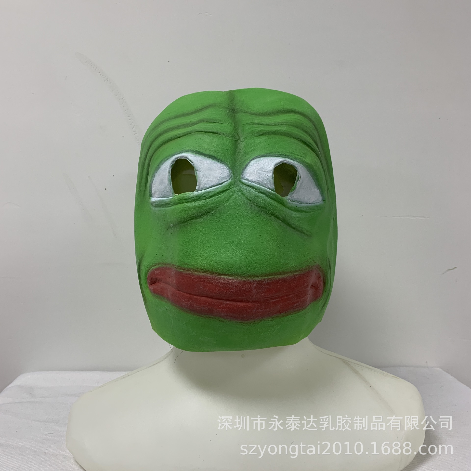 青蛙面具头套 可爱动物造型面具头饰 万圣节乳胶面具