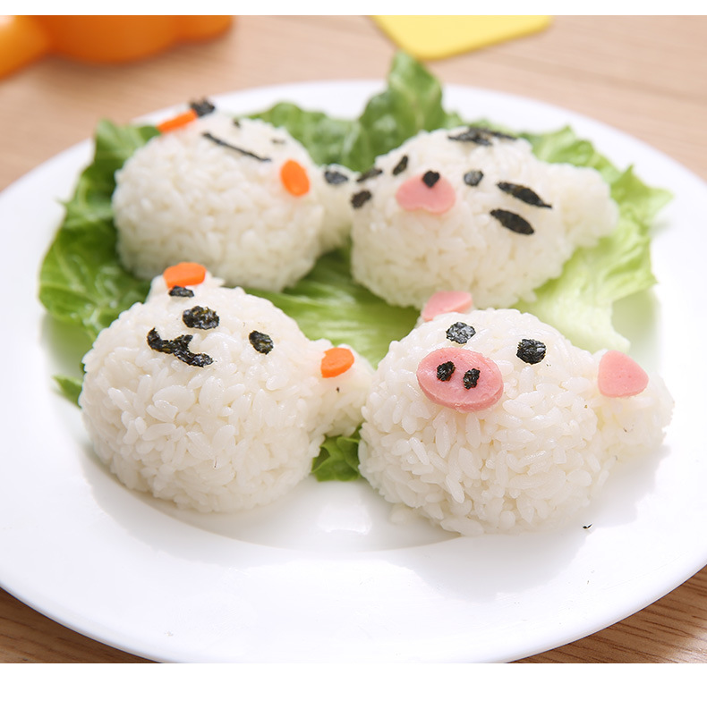 小熊和小伙伴们饭团模具 diy创意动物寿司海苔米饭便当造型工具