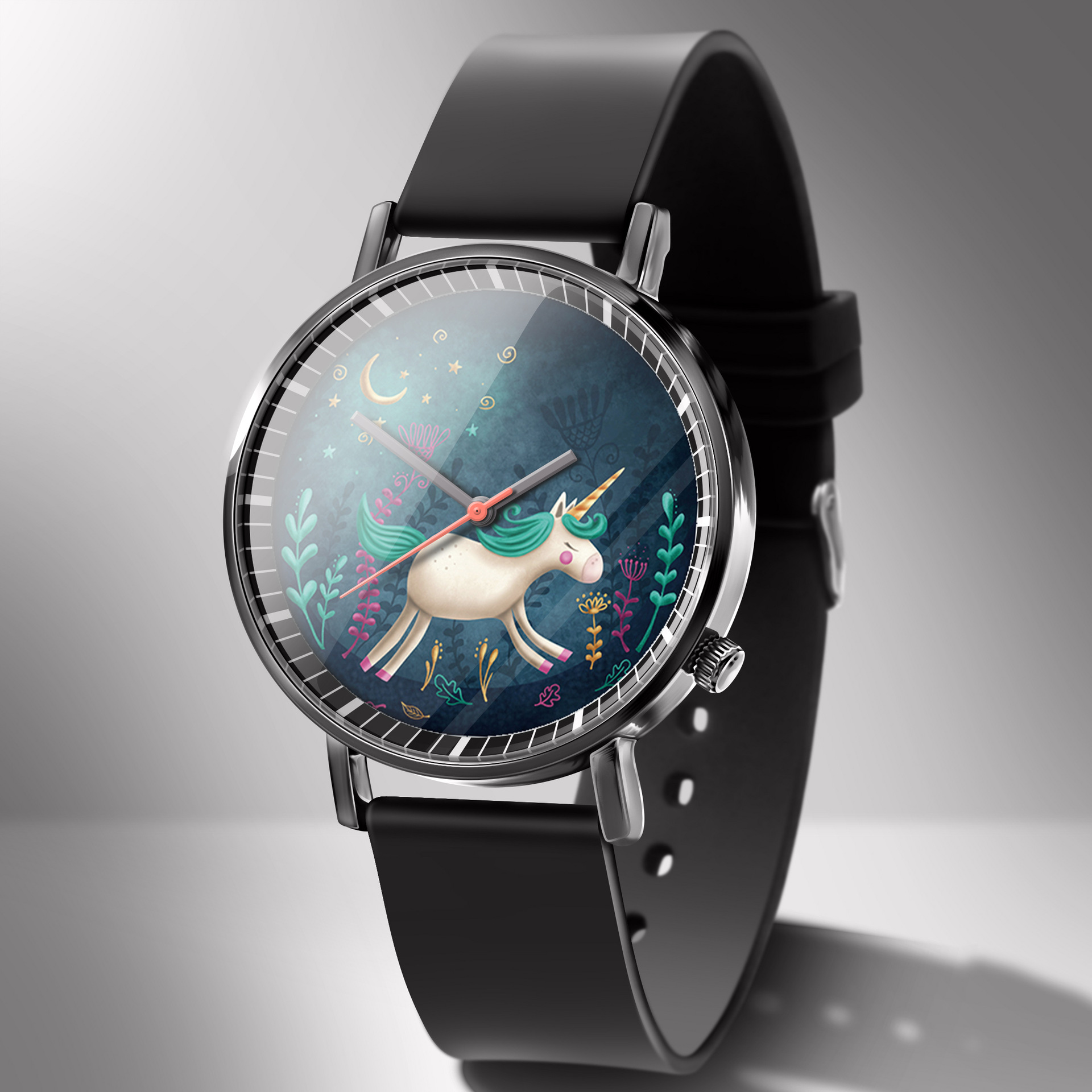 热销爆款卡通独角兽手表学生时尚简约潮流韩版手表腕表