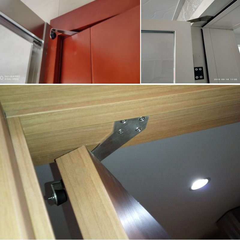 门顶门碰防撞缓冲橡胶304不锈钢加长 90度门限位器卫生间房门