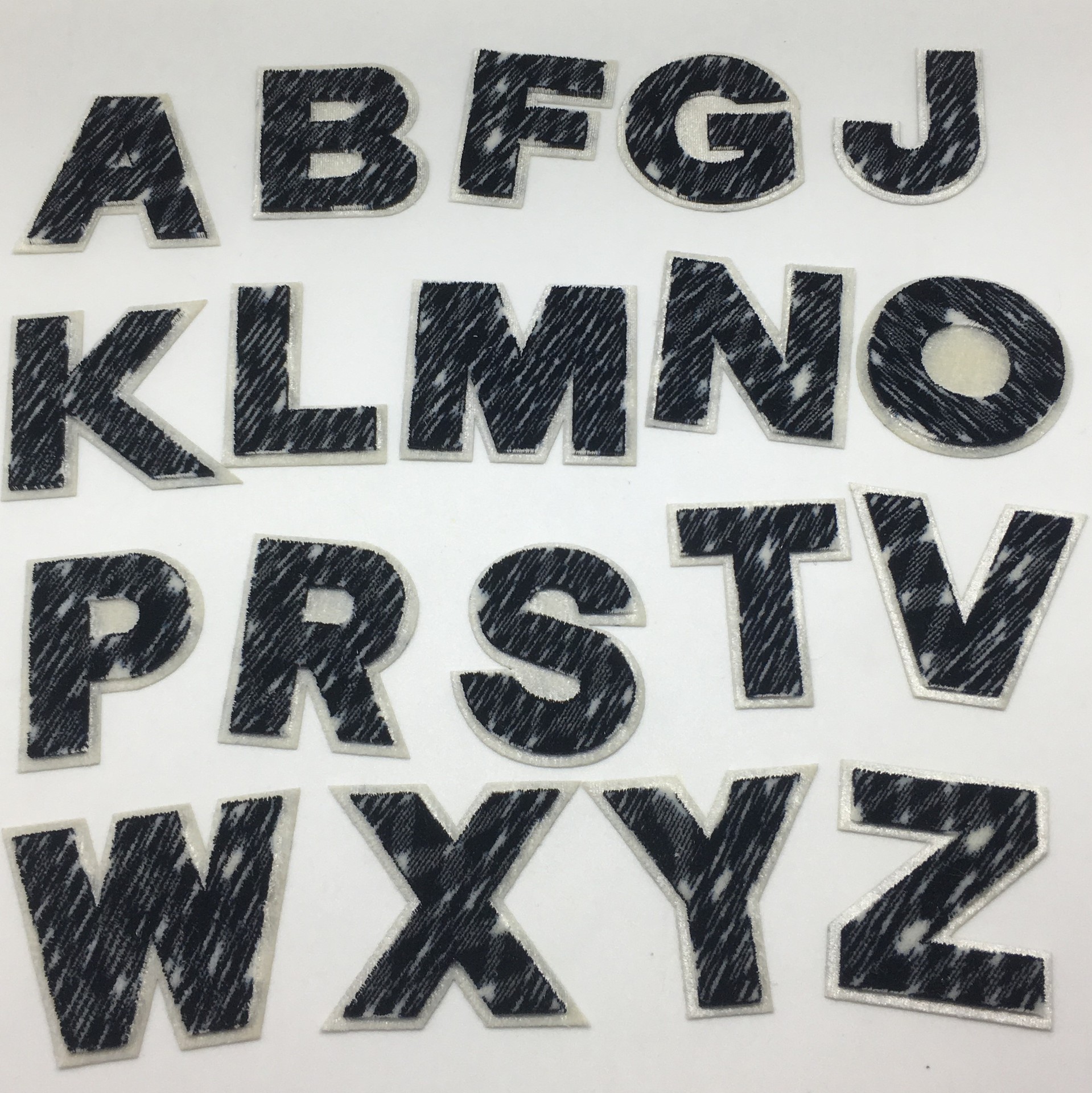 牙刷绣 刺绣布补丁贴 装饰英文字牙签绣 厂家支持花样定制