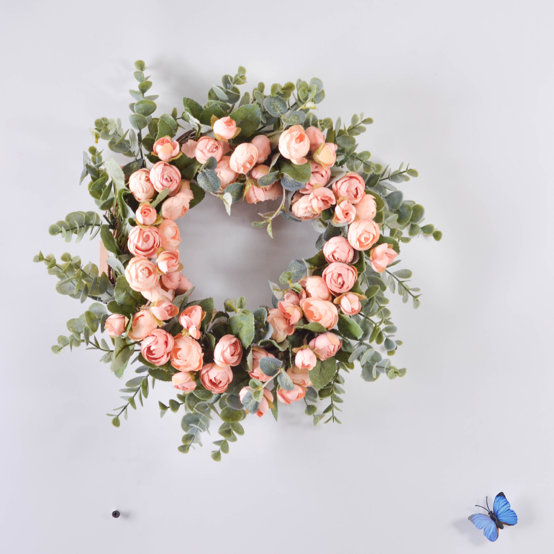 仿真花环门饰墙饰 玫瑰花环家居花艺装饰摄影婚庆挂饰艺术照饰品