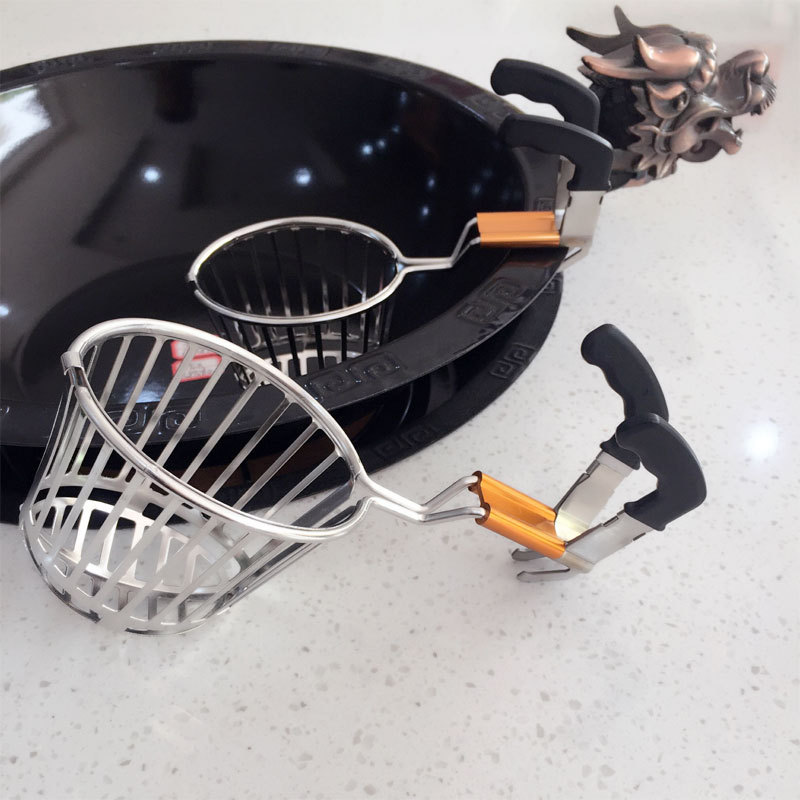 新品特色加厚不锈钢商用创意火锅漏斗网红煮脑花神器涮肚火锅漏勺