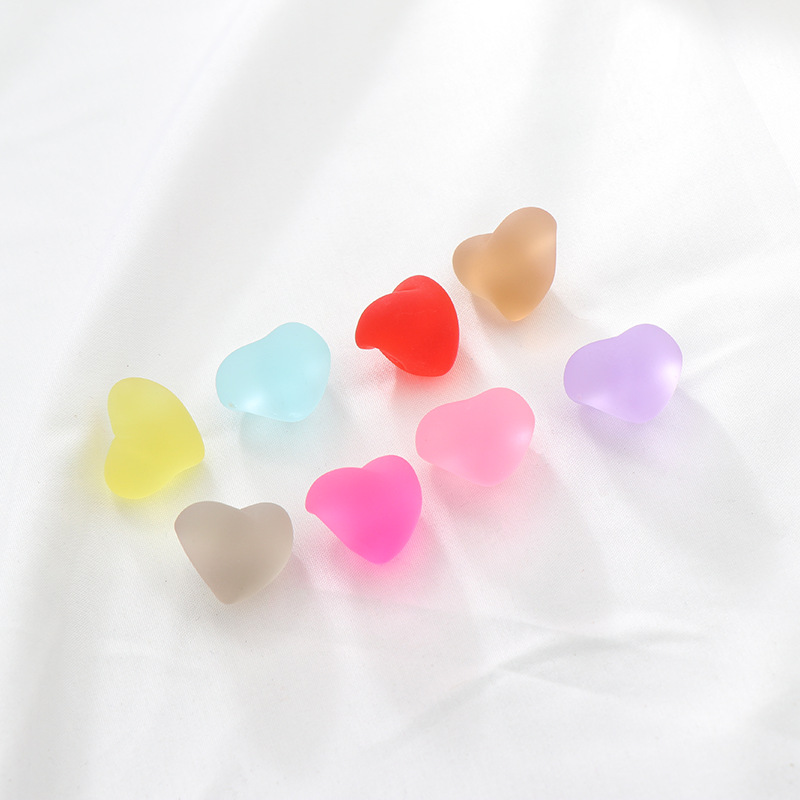 半透明果冻糖果珠爱心桃心 手工diy塑料材料儿童头饰发饰发圈配件