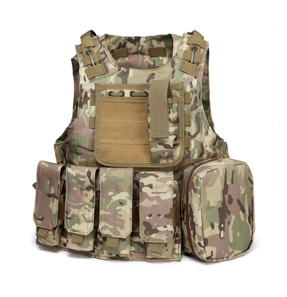 molle两栖战术背心军迷钢丝马甲运动户外多功能特种兵作战cs装备