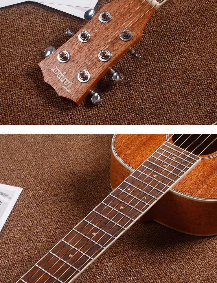 30寸儿童旅行吉他里里初学者学生单板电箱迷你吉他尼龙弦吉他丽丽