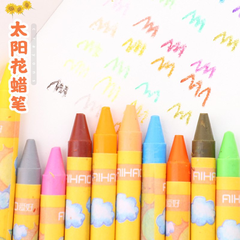 Student 8 Color/12/24 Color Crayon Kindergarten Baby Children's Crayons Set Wholesale Color Coloring Pen