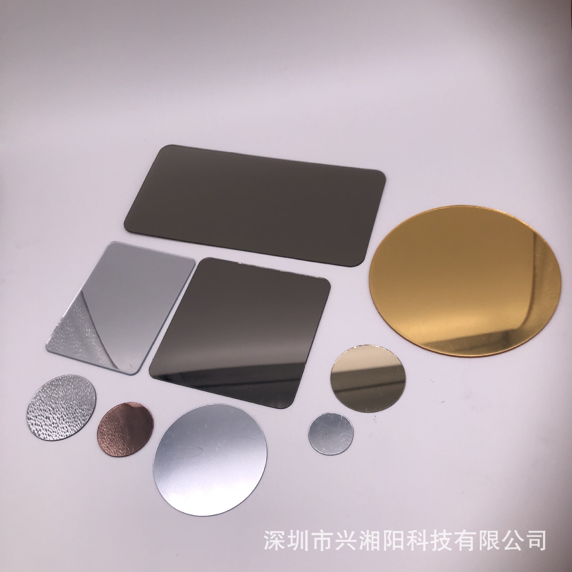 高亮度银色pc半透镜片 茶色半透明反光镜片真空镀铝抗氧化处理