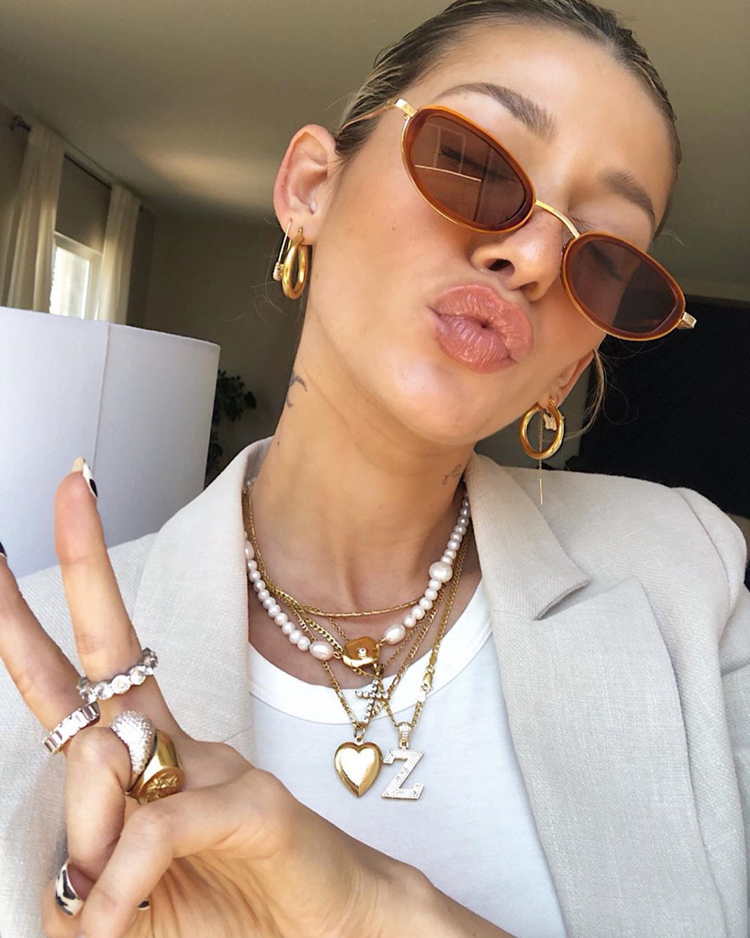 18k真金电镀la设计vanessamooney爱心锁盒镀24k金项链ins博主