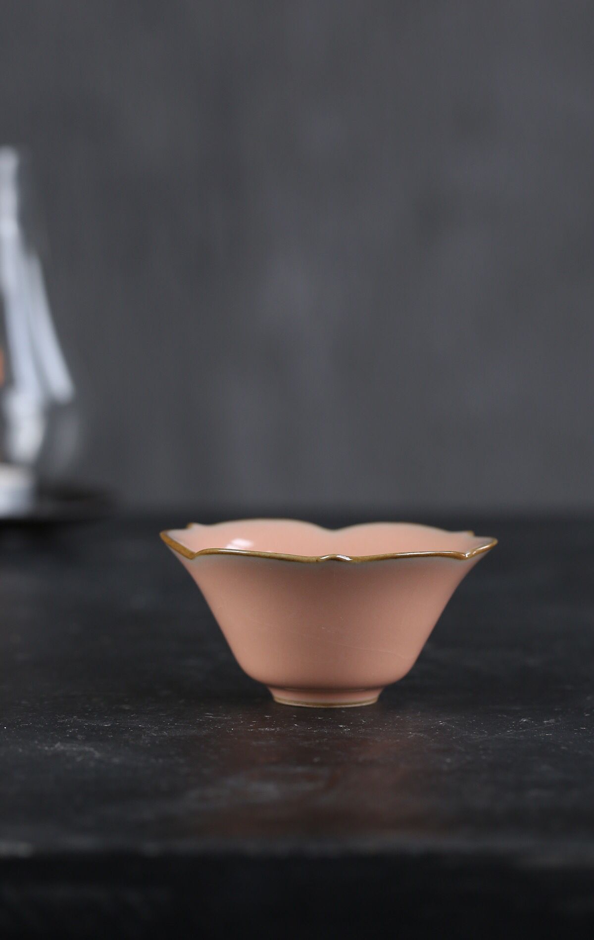 景德镇张一作品开片汝窑茶杯天启匠心蜜粉色女神杯茶碗主人杯单杯