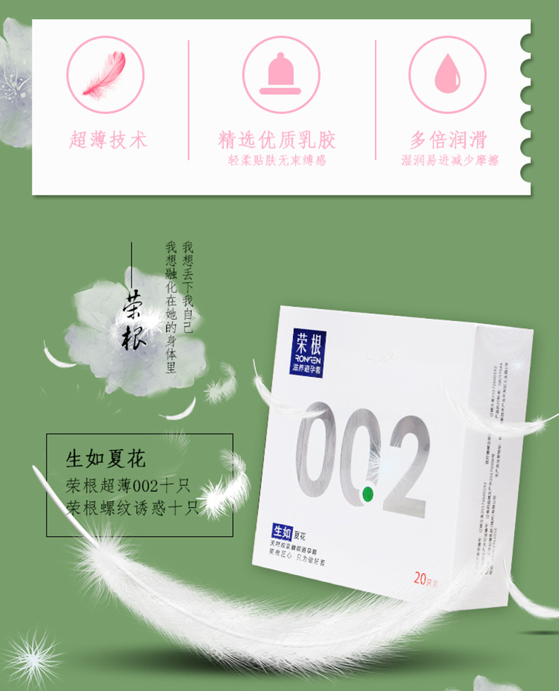 荣根薄冰火状元玻尿酸安全套30装避孕套成人情趣用品厂家
