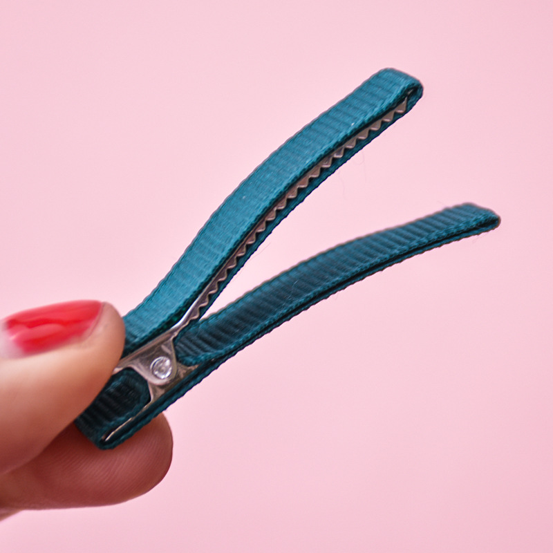 diy手工全包布5cm双叉鸭嘴夹发卡全包金属发夹饰品配件批发