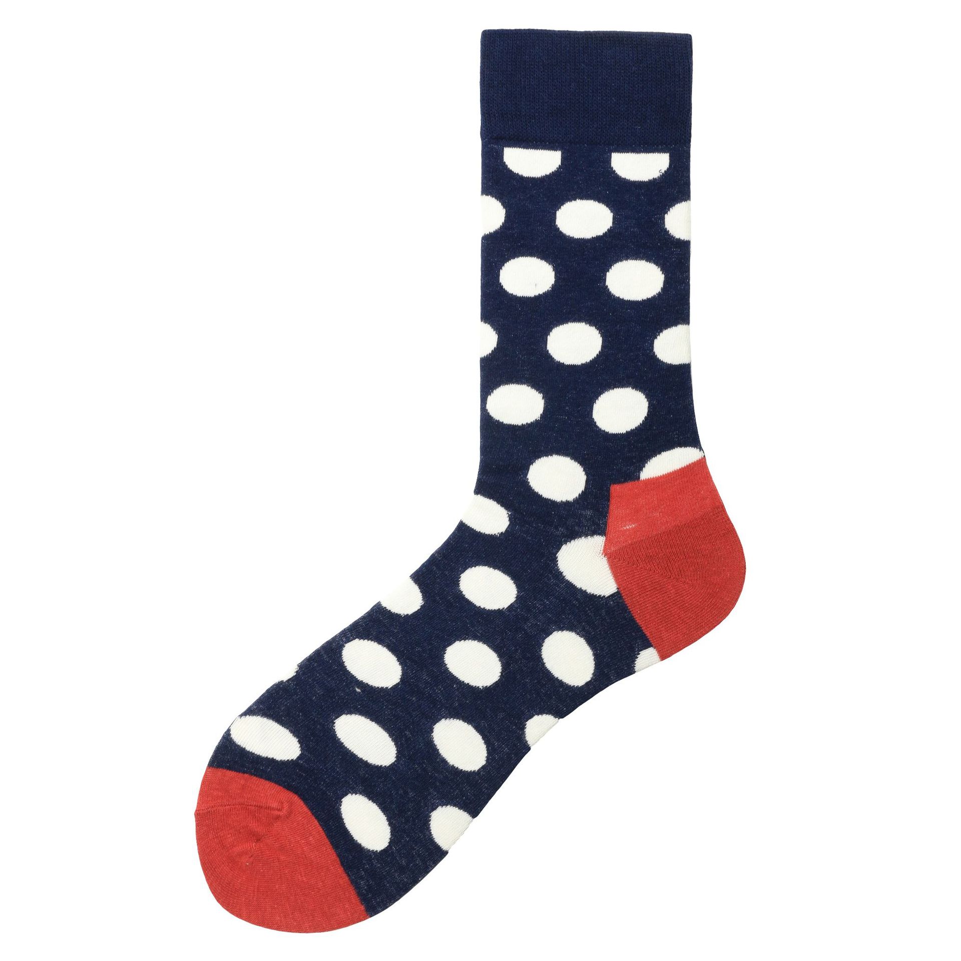 Cross-Border Color Large Version Dot Men's Trendy Socks Tube Socks Amazon Polka Dot Cotton Socks Wholesale European and American