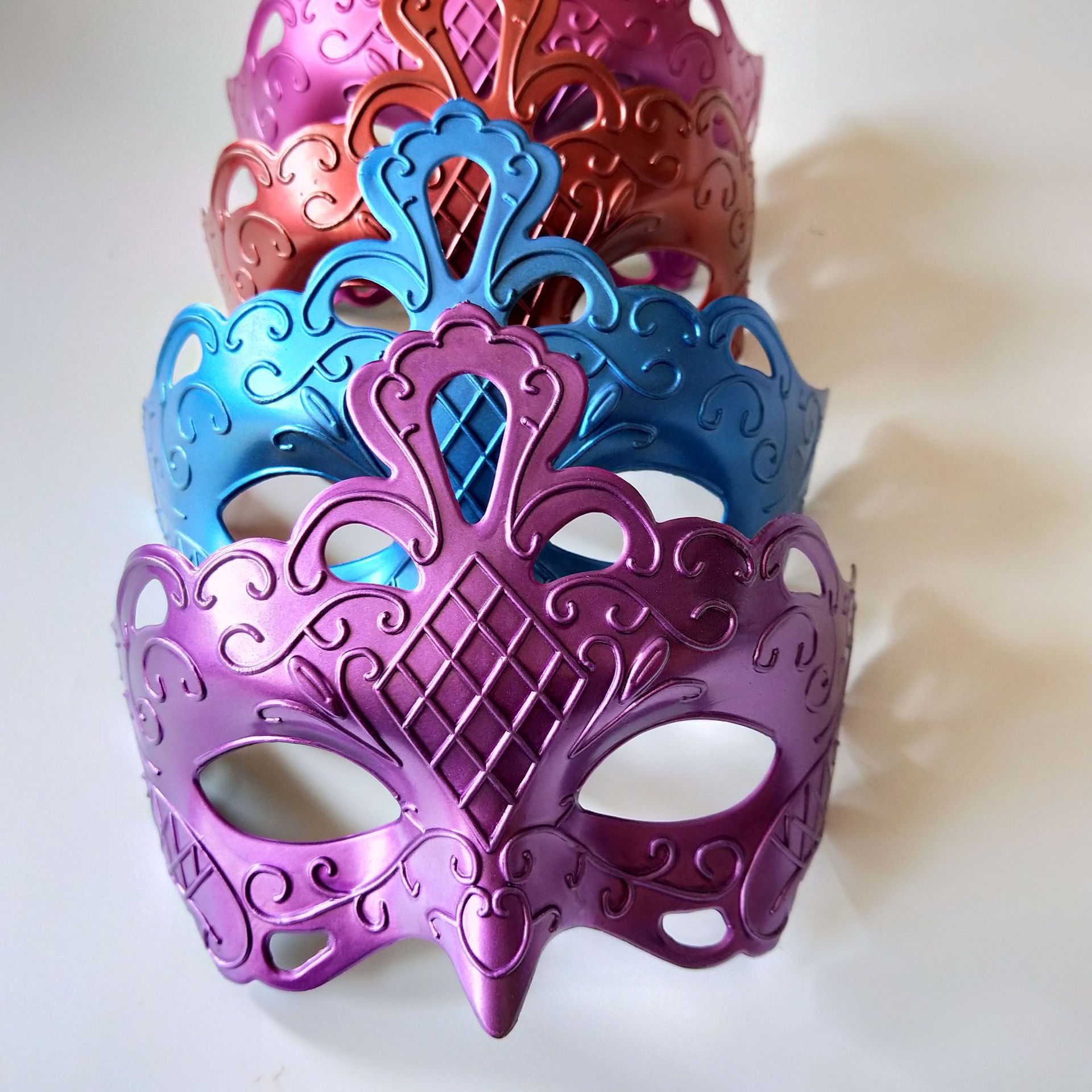 彩色女士面具 面具 舞会面具 儿童整蛊玩具 1元两元货源