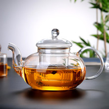 厂家批发加厚高硼硅玻璃花茶壶套装耐高温玻璃泡茶壶过滤功夫茶具