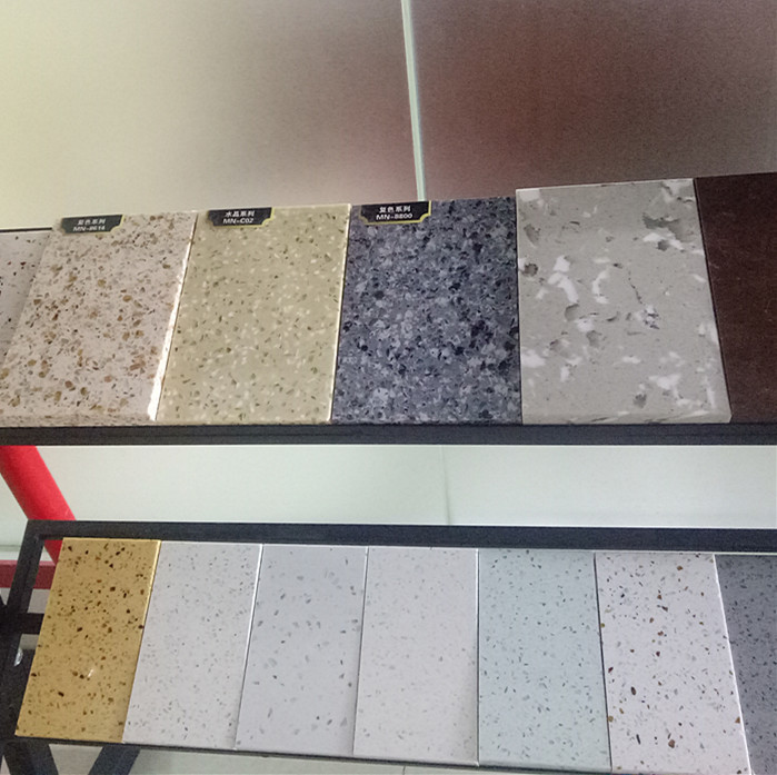 厂家批发生产人造石英石板材 石英石厨房台面 背景墙 厨房盆