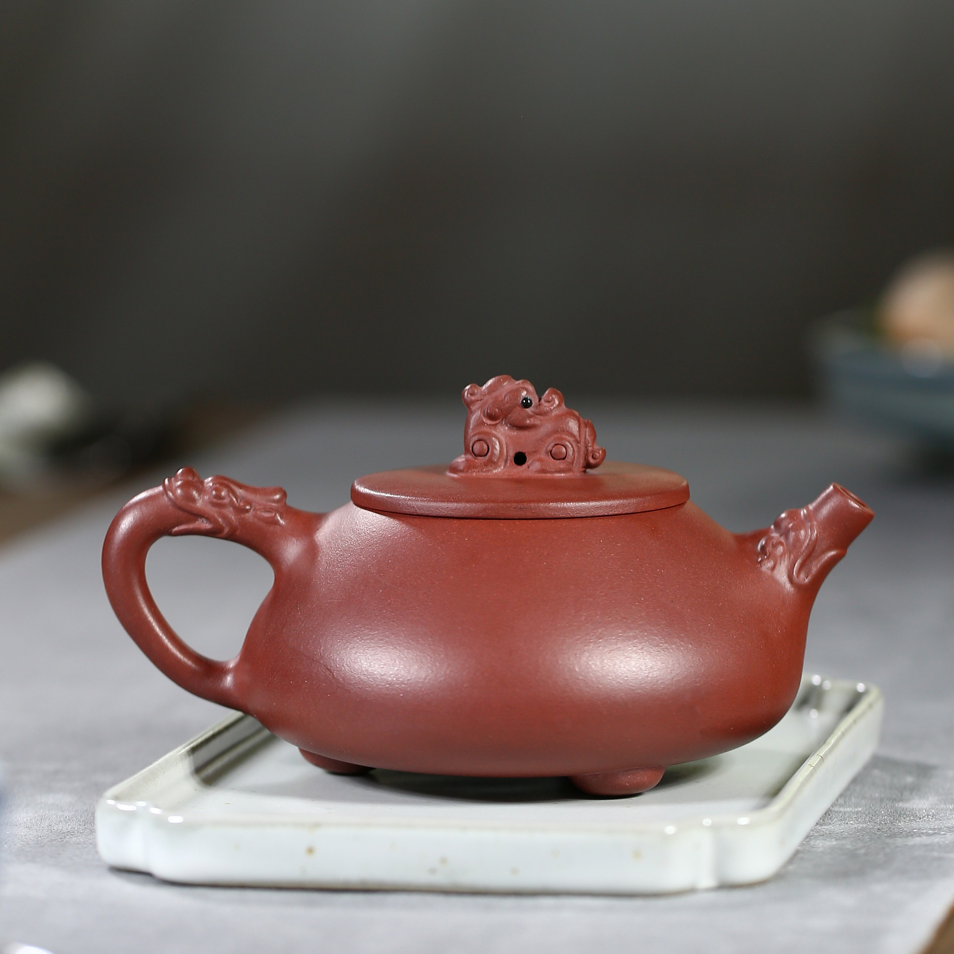 原矿原矿紫泥龙泉石瓢紫砂壶姜礼明茶壶茶具礼品定制