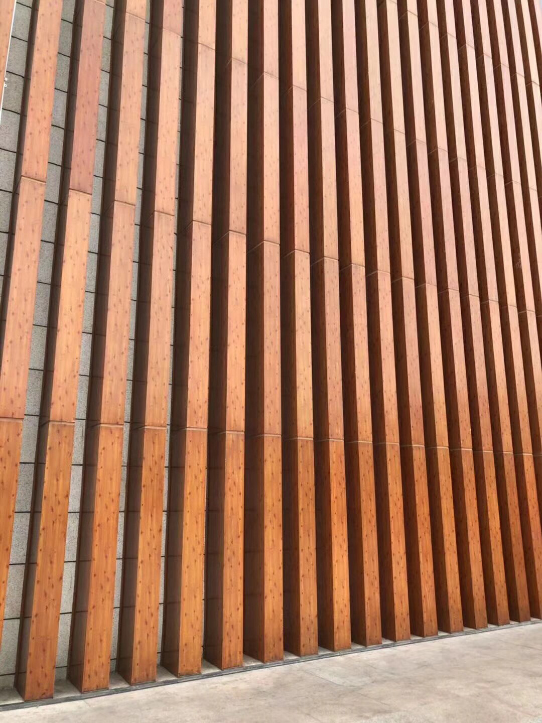 超市木纹铝方通装修铝合金建材供应商柚木色u型木纹铝方通