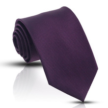 男士领带正装商务条纹紫色格纹高档6cm8cm外贸新潮防水涤丝领带