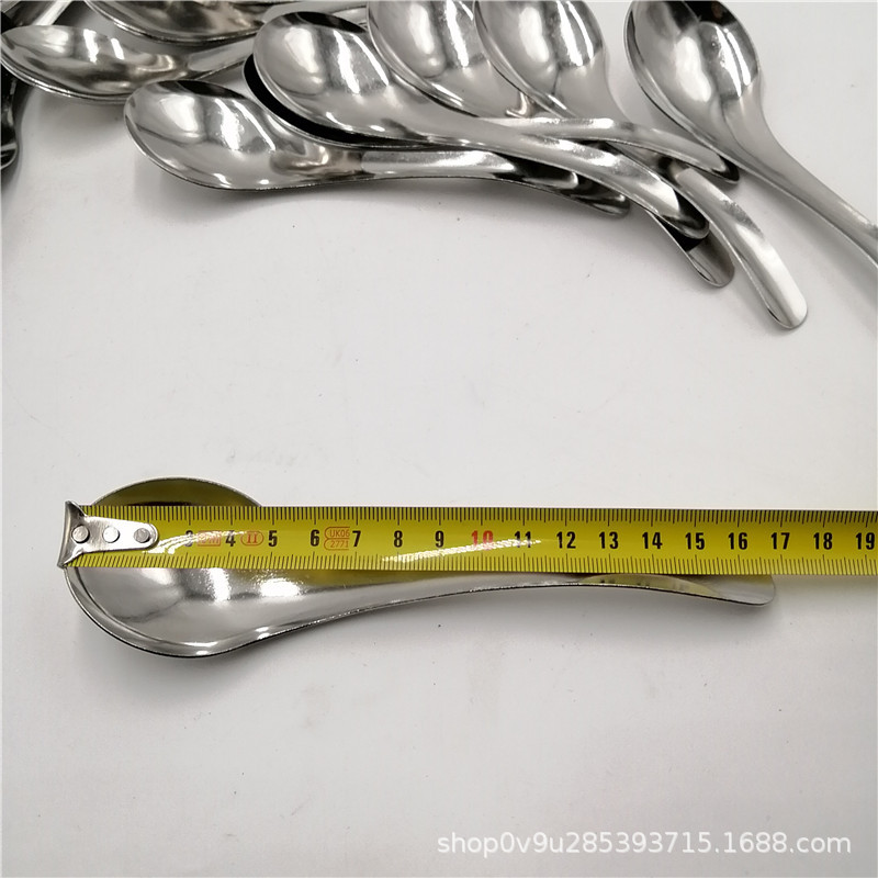 无磁不锈钢加厚指南针勺 调羹 快餐店勺子 一元店地摊货源