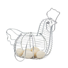 外贸出口收纳篮母鸡摆件工厂直供一件代发水果篮铁线鸡蛋篮