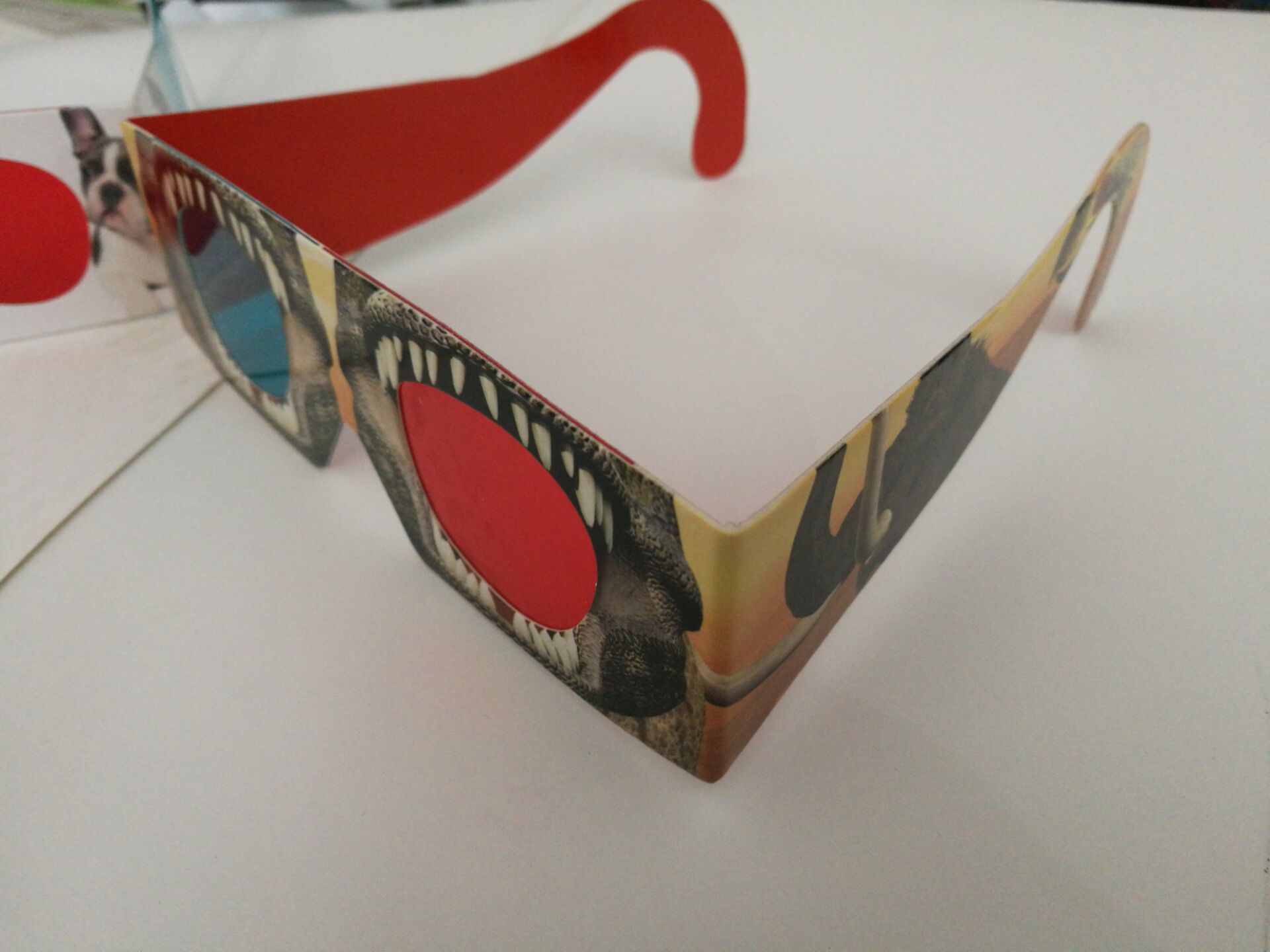 厂家低价批发 纸制3d眼镜 红蓝眼镜卡纸3d眼镜 纸眼镜