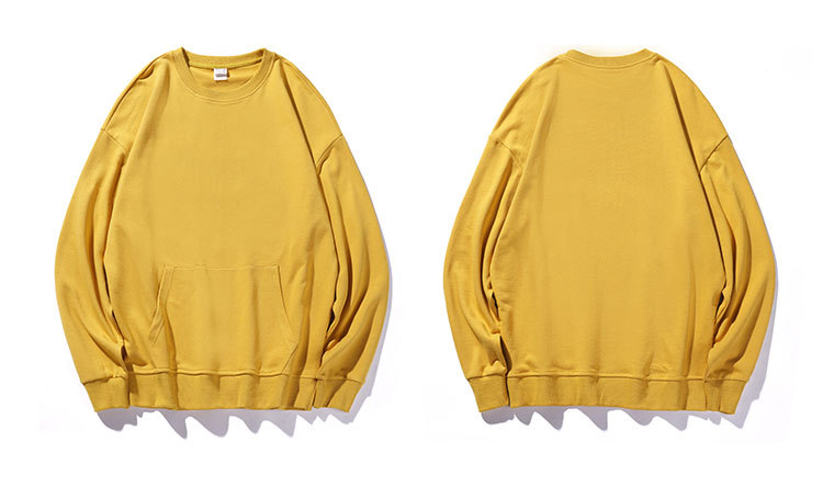 2019新款秋冬毛衫厂家批发套头连帽落肩纯棉毛圈卫衣图案定制logo