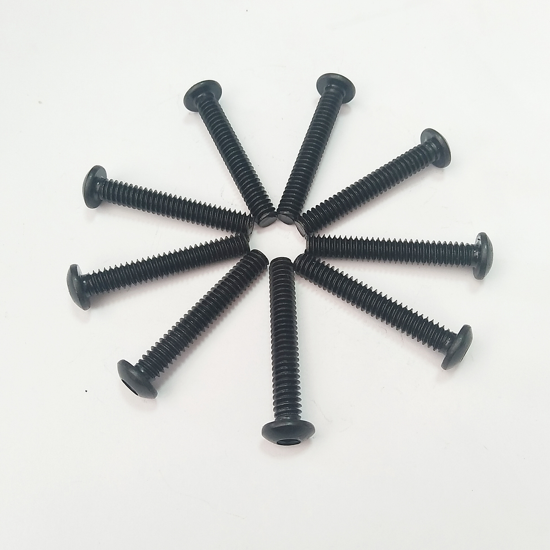 厂家生产 伞头内六角英制螺丝 黑色半圆头内六角螺钉 免费拿样