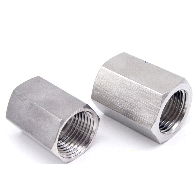 304不锈钢高压内丝加厚 内牙直通接头 厚壁管箍2分4分管螺纹10mpa