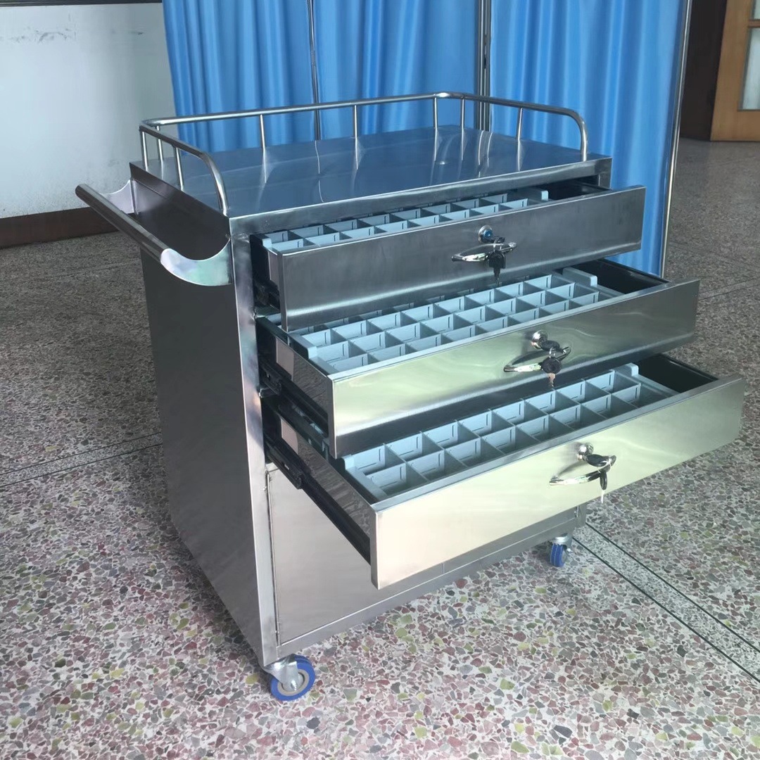 送药车不锈钢推车40格80格120格送药车不锈钢送药推车支持代发