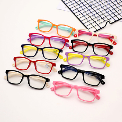 儿童防蓝光眼镜女小学生手机电脑护眼平光镜框男防辐射小孩配近视