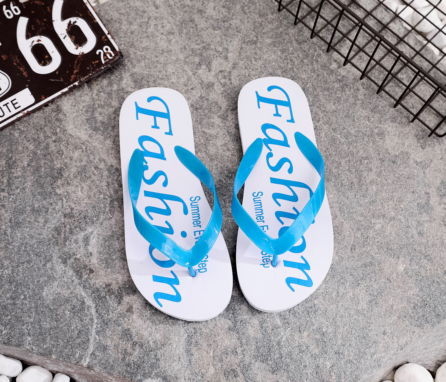 外贸镂空广告人字拖男定制eva酒店拖鞋定做logo 沙滩印字夹脚拖鞋