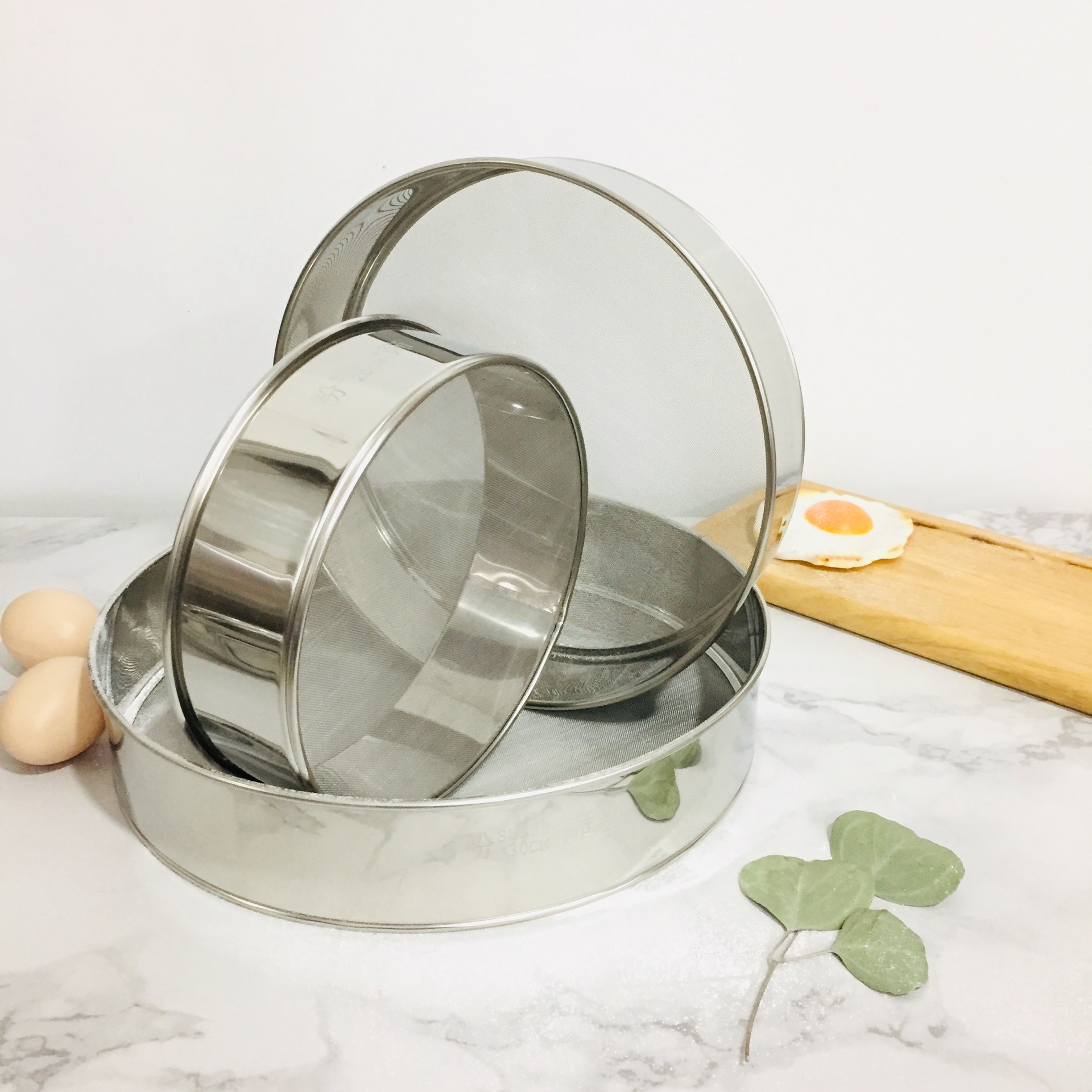 304不锈钢粉筛 面粉筛吊环粉筛 糖粉筛滤网漏萝筛 礼品