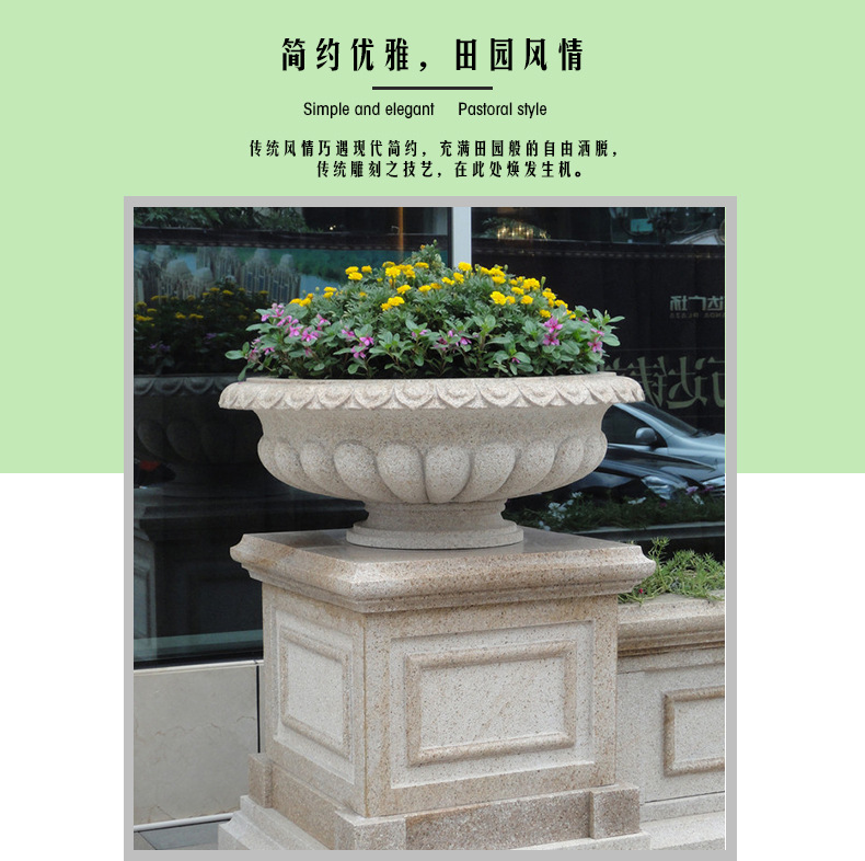 供应景观花钵 多种款式材质种花花盆 室外广场摆件xbhpg-54