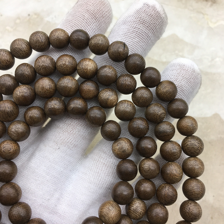 加里曼丹沉香手链佛珠木质念珠手串108颗佛珠木质工艺品