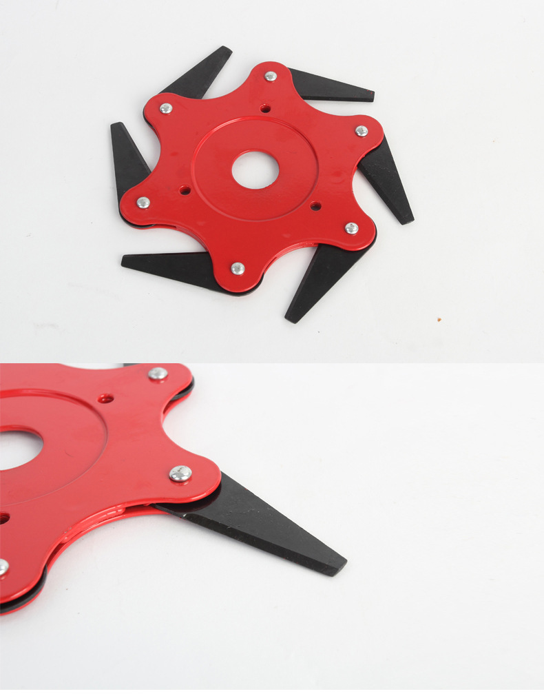 割草机六叶刀打草头6叶刀片割灌机打草头5叶4叶3叶刀剪草头配件