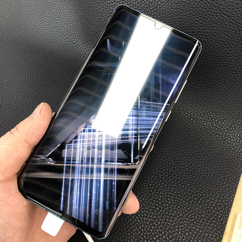 适用华为p30pro钢化膜3d热弯满版全胶膜p30pro玻璃贴膜uv膜无白边