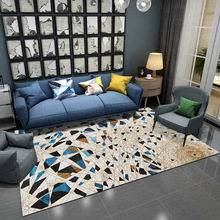厂家代发欧式抽象风格简约卧室地毯客厅茶几家居清新卧室地毯