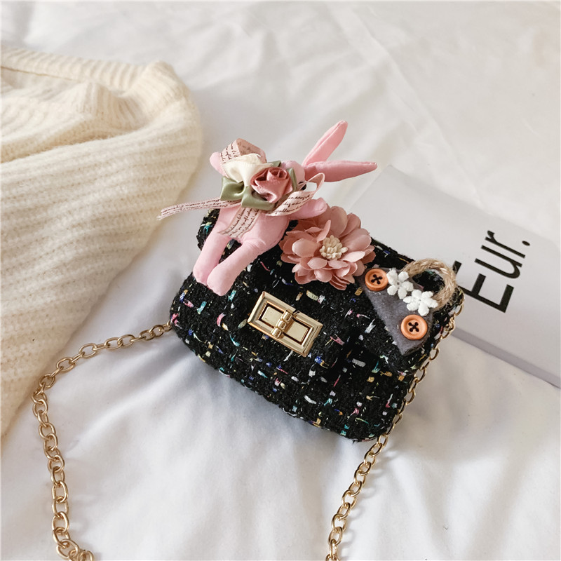 2023 Autumn and Winter New Classic Style Children's Single-Shoulder Bag Cute Pearl Accessories Princess Bag Korean Girl's Crossbody Bag